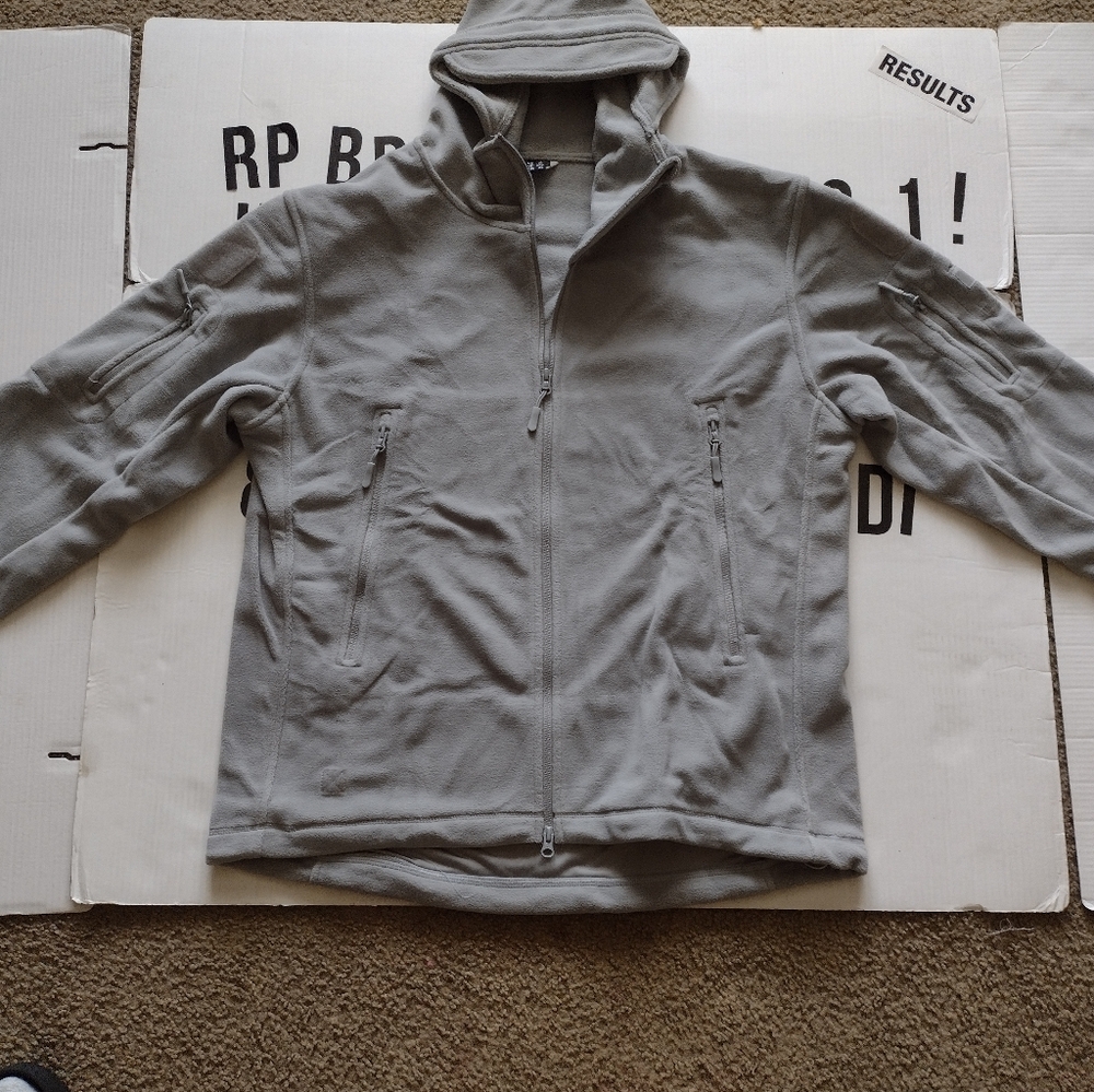 Tacvasen mens fleece jacket full zip tactical hoodie winter coat